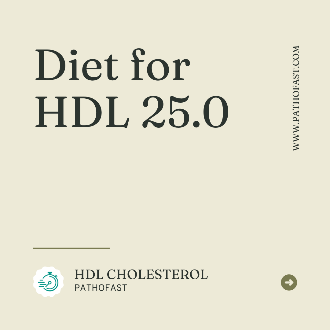 How to raise HDL Cholesterol of 25.0 Naturally?